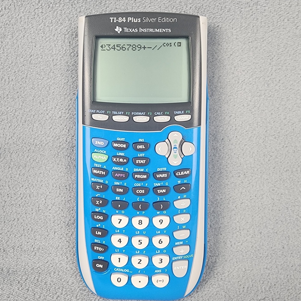 Texas Instruments TI-84 Plus Silver Edition Graphing Calculator Blue Tested - Picture 2 of 6